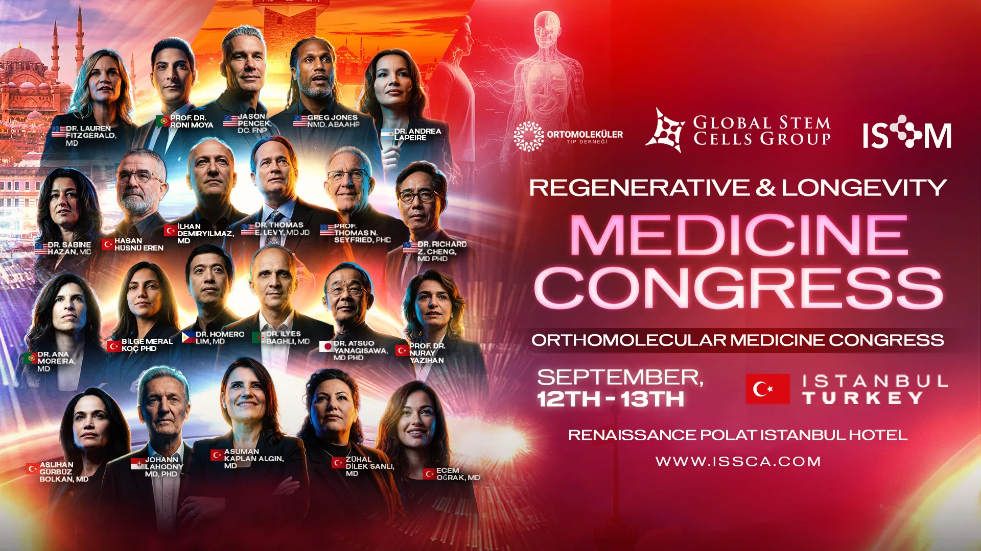 Regenerative & Longevity Medicine Congress — Istanbul, Türkiye — September 12–13, 2026 — Renaissance Polat Istanbul