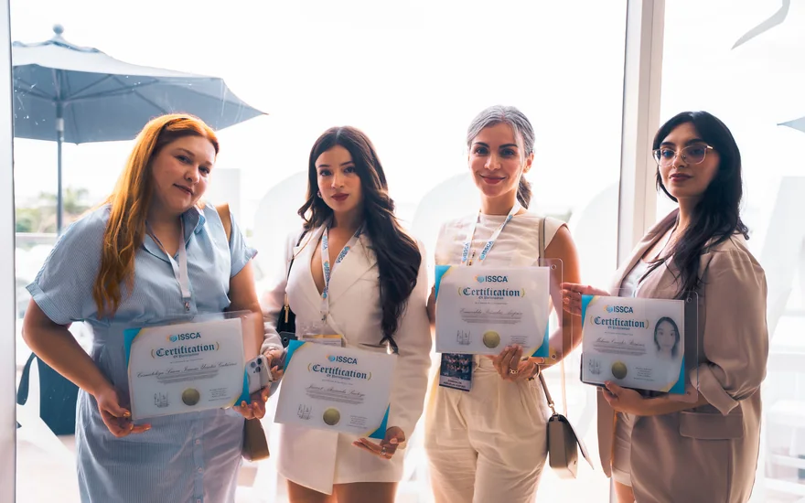 ISSCA physicians with their certification diplomas