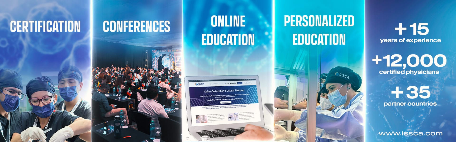 Aanbod van ISSCA - Certificering, conferenties, online onderwijs, gepersonaliseerd onderwijs