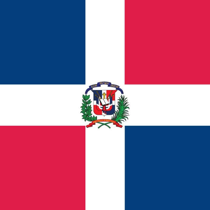 Dominikanische Republik Flagge